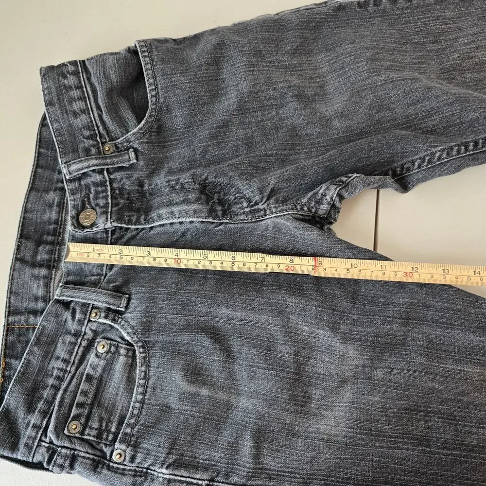 Levi's 514 Straight Jeans Men's 28 x 27 (tag 29 x 30) Charcoal Wash Fade